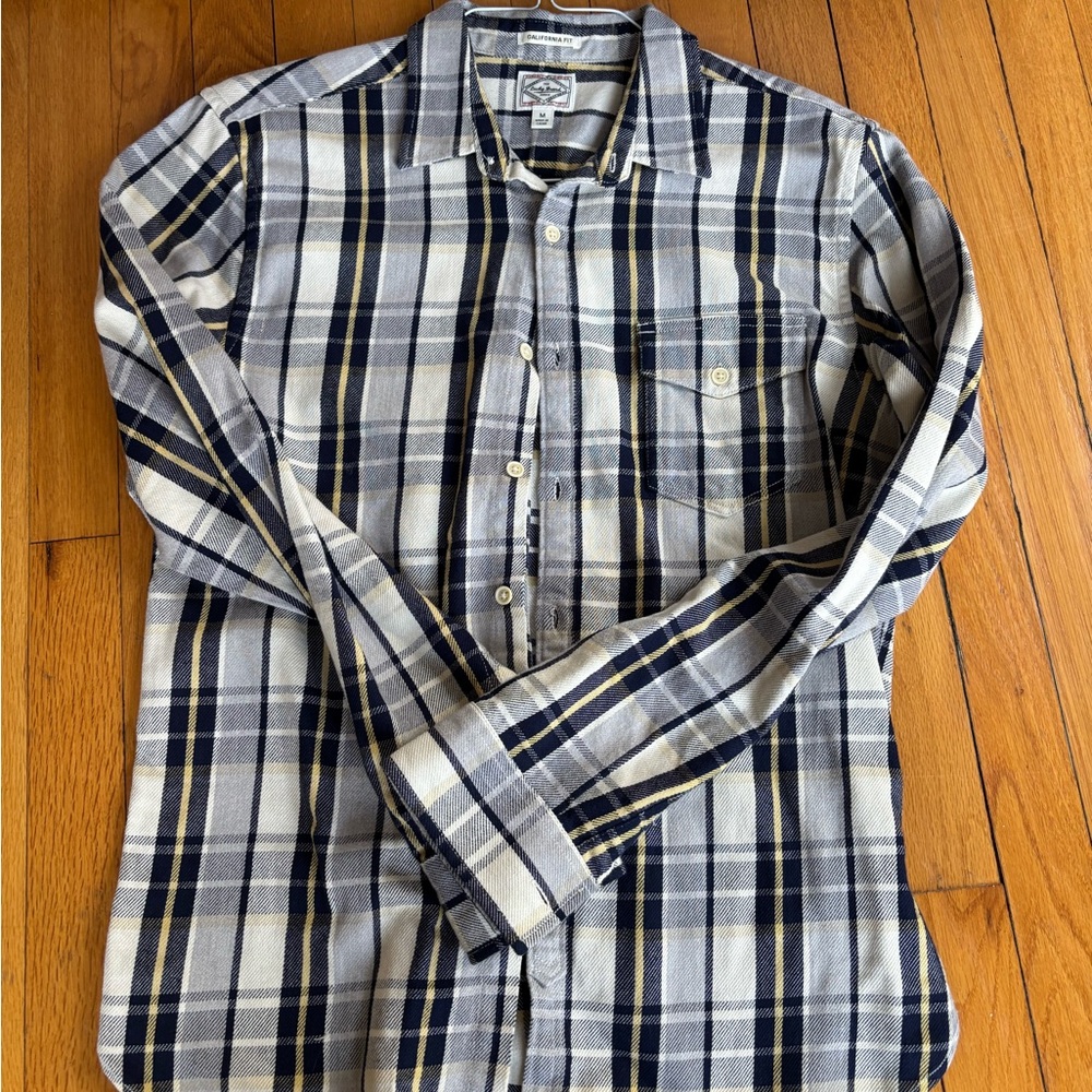 Lucky Brand- Plaid Men's Shirt in Blue and Gray